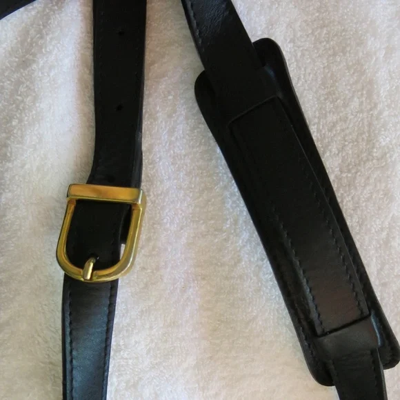 Mark Cross Leather Uptown Black Crossbody Shoulder Bag
